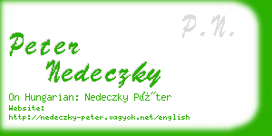 peter nedeczky business card